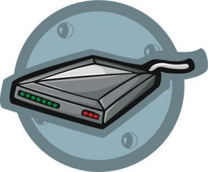Clipart of a cable modem. 