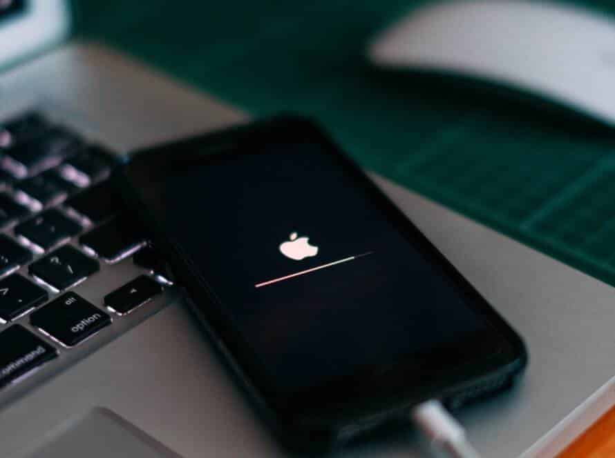 iPhone charging on MacBook